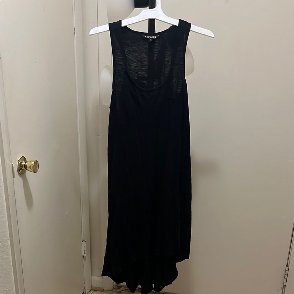 Black High Low Midi Dress